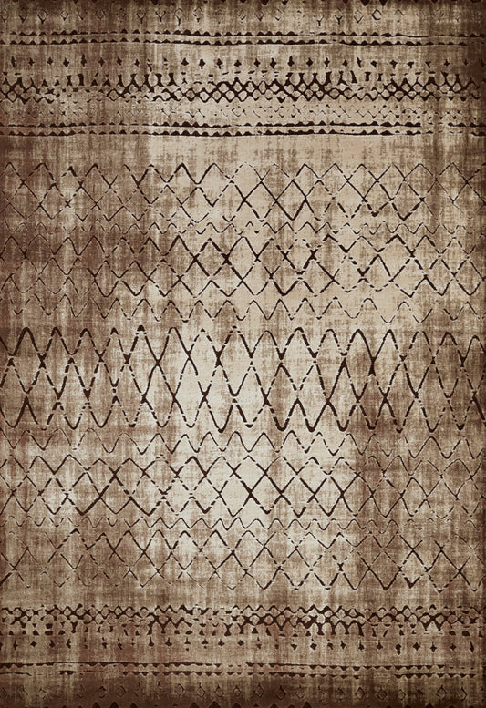 United Weavers Weathered Treasures Lucid 1800-40152 LT. Brown Area Rug - 7&10x22 x 10&6x22 WIV2_D3BSU07