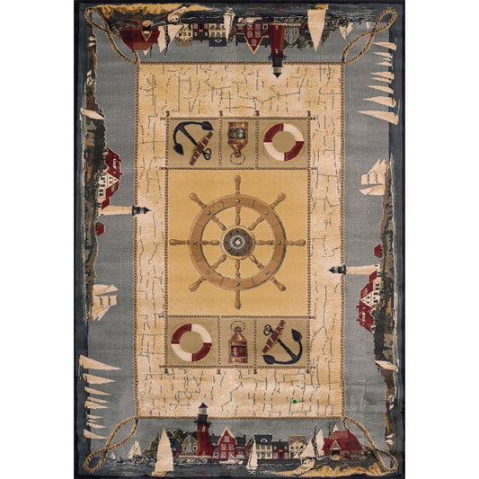 Westfield Home Ridgeland Alka Multicolored Polypropylene Area Rug - 5&3 x 7&6, Beige JQC9_K2LBY14