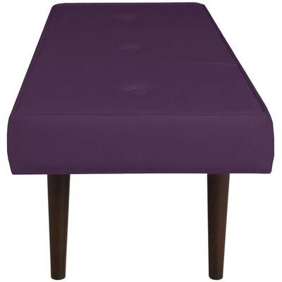 Wade Logan Gorby Velvet Bench Color: Aubergine GOB3_Z2ZXE59