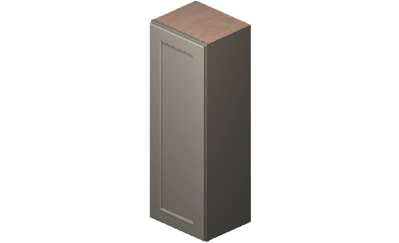 Wilora Hawthorne Shaker Dove 15x22 x 42x22 x 12x22 1 DOOR, 3 Shelves Wall Cabinet | High-Density Fiberboard (HDF) SD-W1542 CAA3_F4DRU57