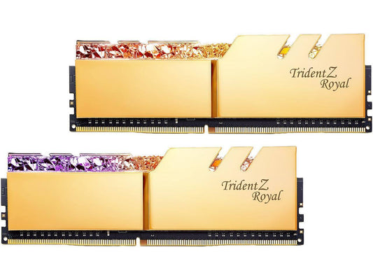 64GB G.SKILL DDR4 Trident Z Royal Gold 4000MHz Pc4-32000 CL18 1.40v Dual Channel Kit (2x32GB) - F4-4000C18D-64GTRG LIV0_L8OOO12