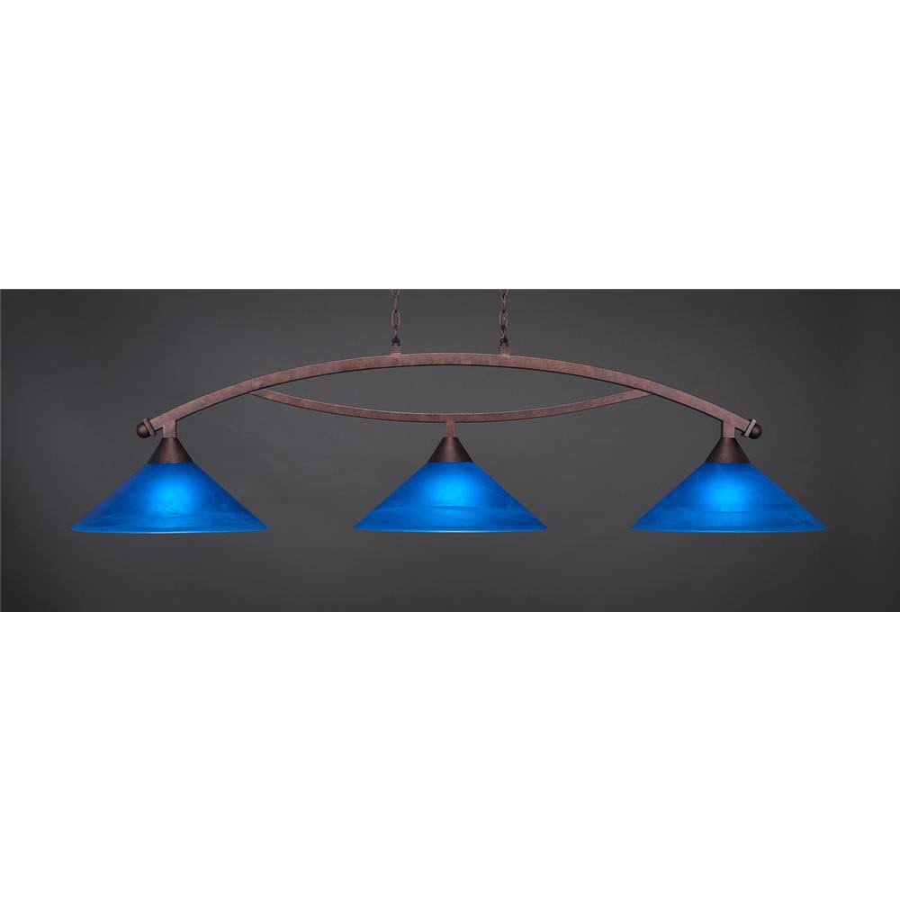 Toltec Lighting 873-BRZ-415 Bow - 16 inch Three Light Billiard Bronze ZKB8_B0SGG60