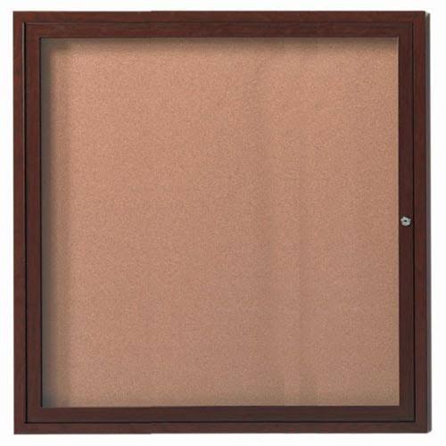 Aarco Products ODCCWW3636R Outdoor Enclosed Bulletin Board - Walnut ZGI0_W0JTA82