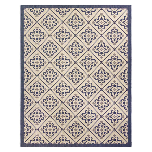 9 x 13 Paseo Bran Outdoor Rug Navy - Avenue33 GZK4_B8QNF00