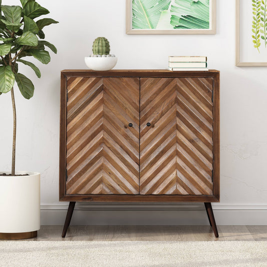 Yordani Mid-Century Modern Handcrafted Mango Wood Sideboard WJE2_K8CQK07