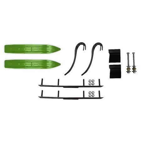 Slydog Green Hell Hound 7 1/4 inch Snowmobile Skis w/ 4 inch Round Bars Kit Ski-Doo 2017+ GEN4 Chassis WSG0_W9ZOQ18