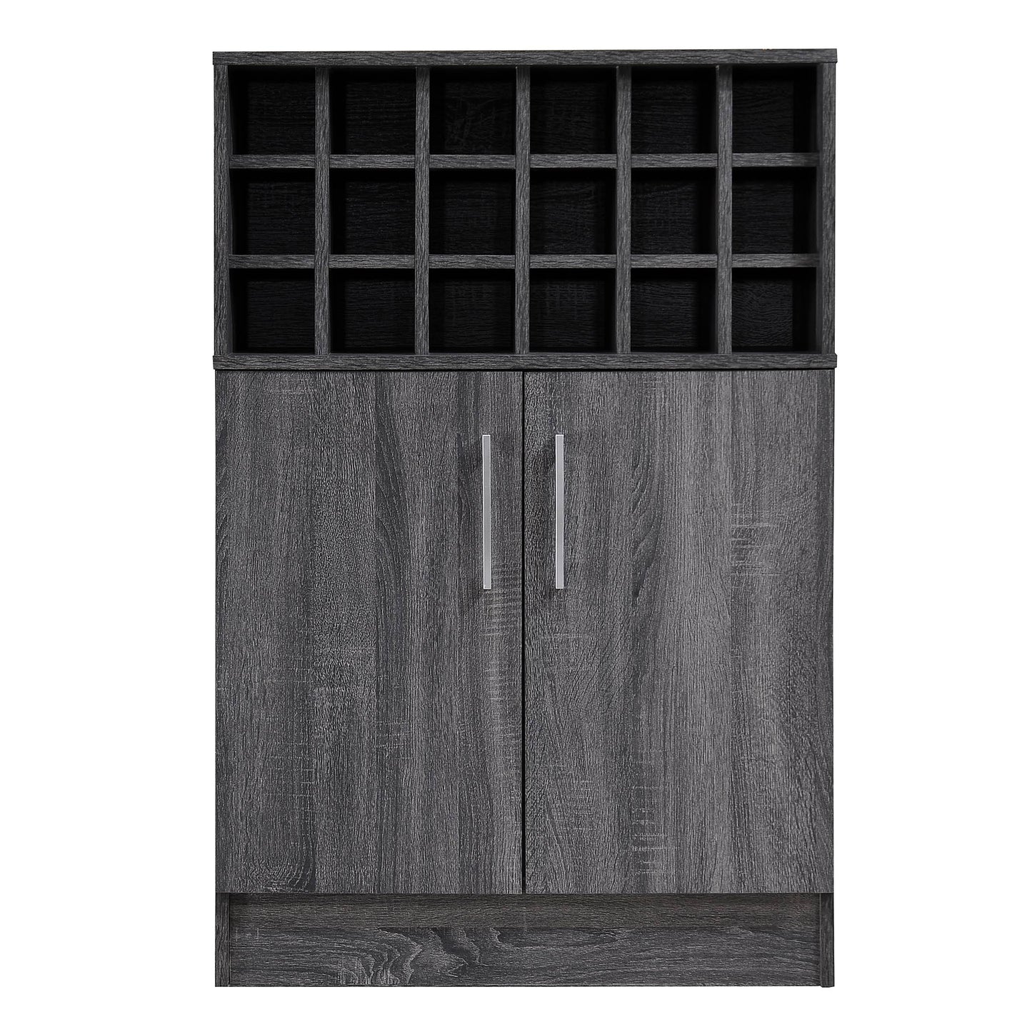 42.5x22 Charcoal Gray Contemporary Rectangular Wine and Bar Cabinet GPA6_Z1RGK04