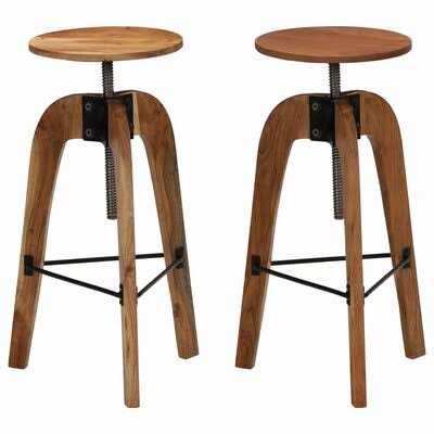 Tilton Solid Wood Adjustable Height Bar Stool Union Rustic HSH4_P0GKO32