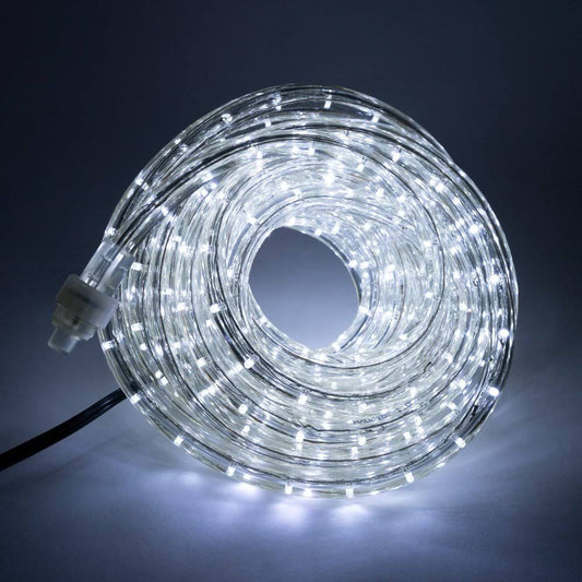 West Ivory LED Rope Lights - 60 ft, White - Water Resistant Tube Light with 8 Flickering/Fading Modes - Connectable - Suitable f HZL6_R0WZP50