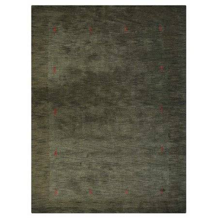 Union Rustic Manns Hand-Woven Wool Olive Area Rug, Green BXT9_U5CXI15