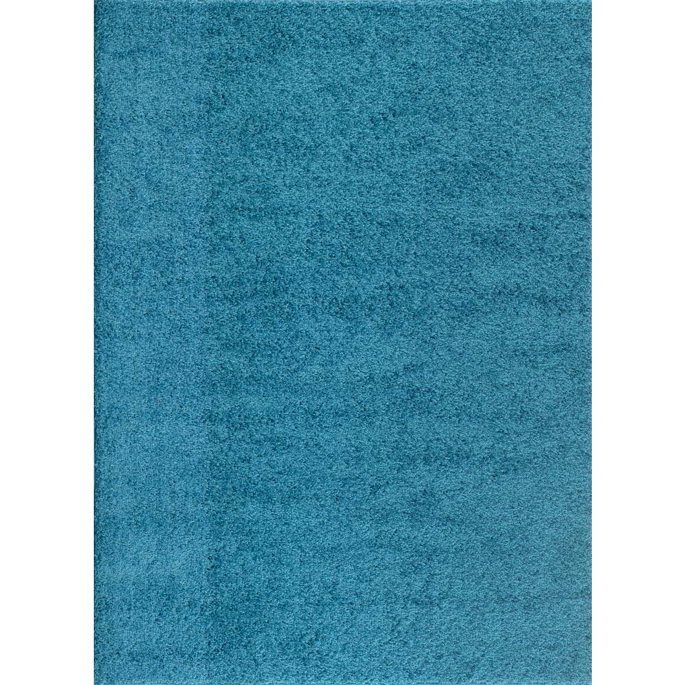 Soft Solid Cozy Shag Turquoise 7&10 inch x 10& Indoor Area Rug LTS3_P0IZT89