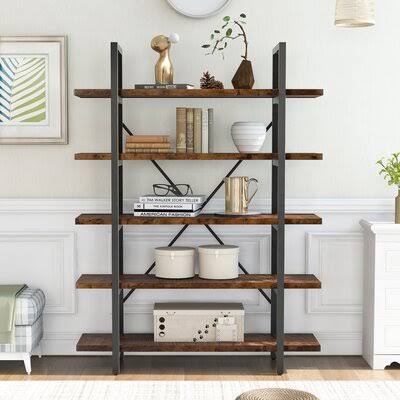 Argonne 63x22 H x 47.2x22 W Metal Etagere Bookcase 17 Stories ISY8_X1HJW51