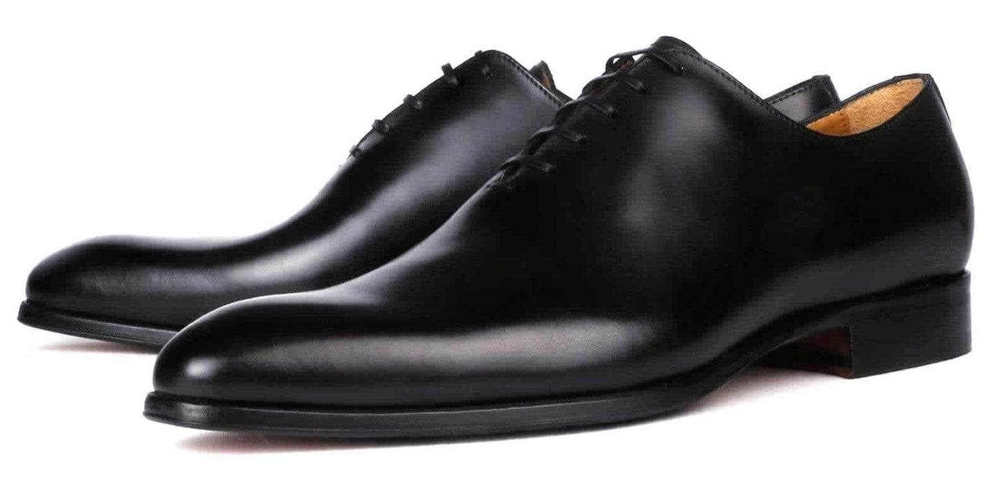 Wholecut Oxford Black Designer Italian Dress Shoe Groom, US 13.5 Leather LAX6_O9VNV26