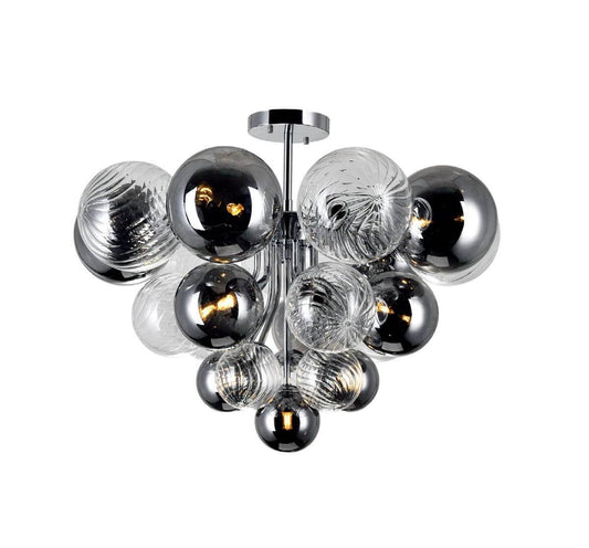 10 Light 25 inch LED Flush Mount in Chrome ULO9_O1BRA38