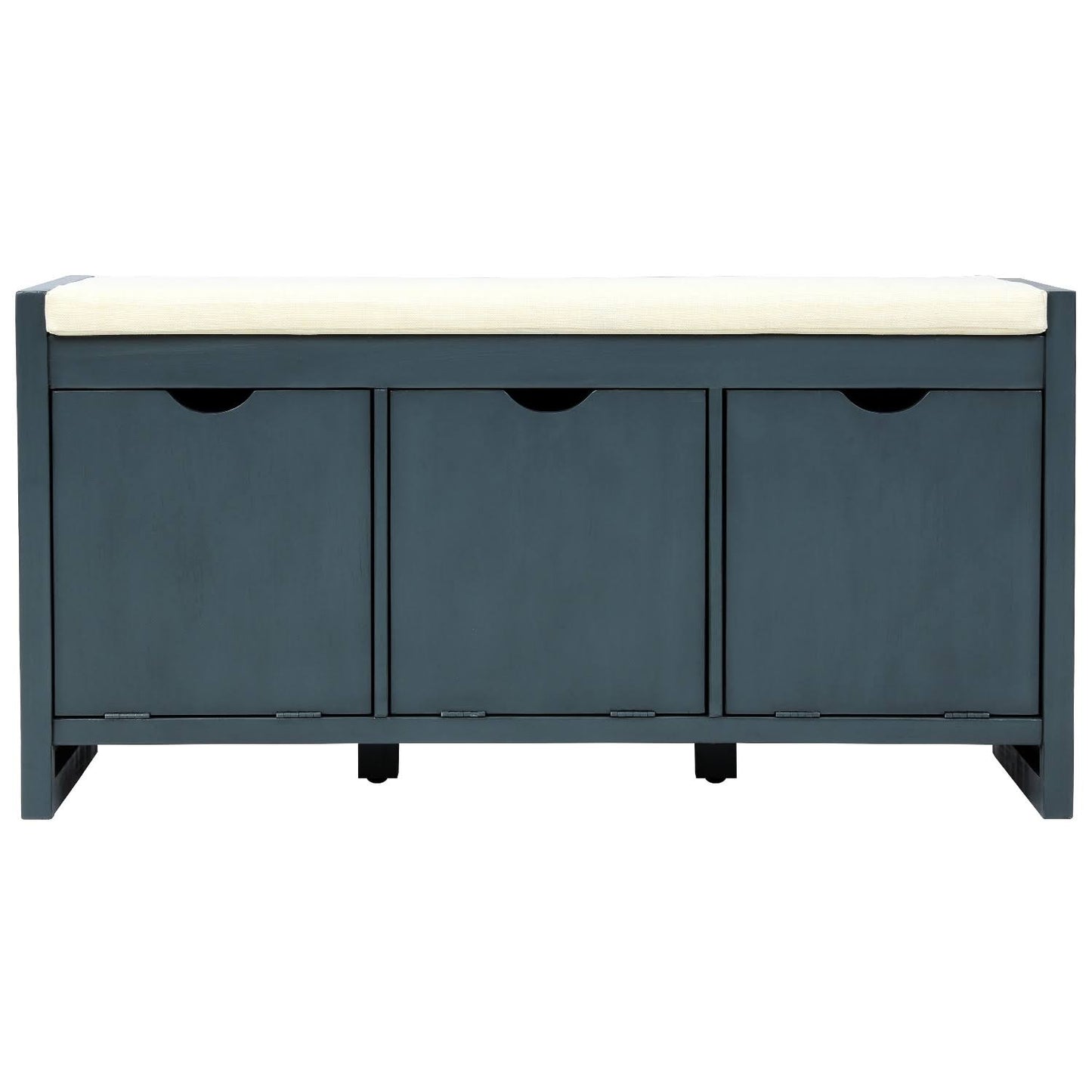 Storage Bench with Removale Cushion for Living Room - Navy GEH0_C4TVL58