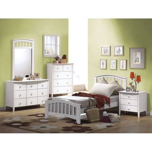 Acme White Twin Size Bed KSR2_L0JJP61