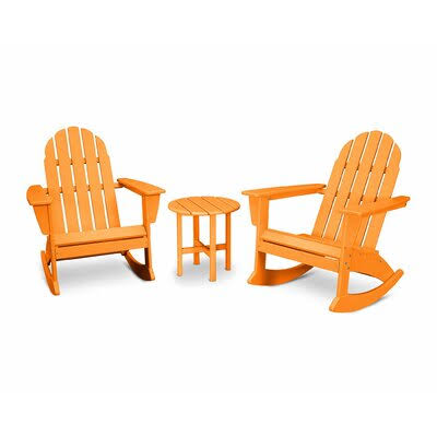 Vineyard Plastic/Resin Rocking Adirondack Chair Frame Color: Tangerine NZA1_L6PHQ15