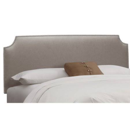 Willa Arlo Interiors Doleman Nail Button Solid Wood Upholstered Panel Headboard YJR6_E0WGQ63