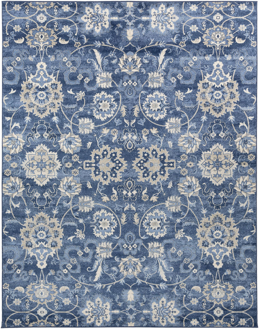 Traditional BHS-0050914-P Turkish Poly Navy Classic Accent Rug TYC7_Q4KDN19