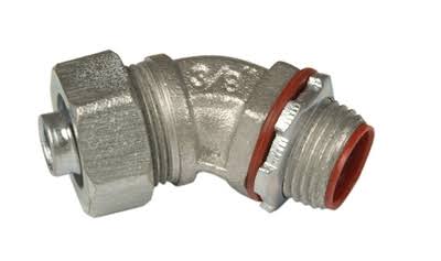 Topaz 239S 3 1/2 in 45deg Liquid Tight Connector - Malleable - Insulated GCQ6_U6DKO37