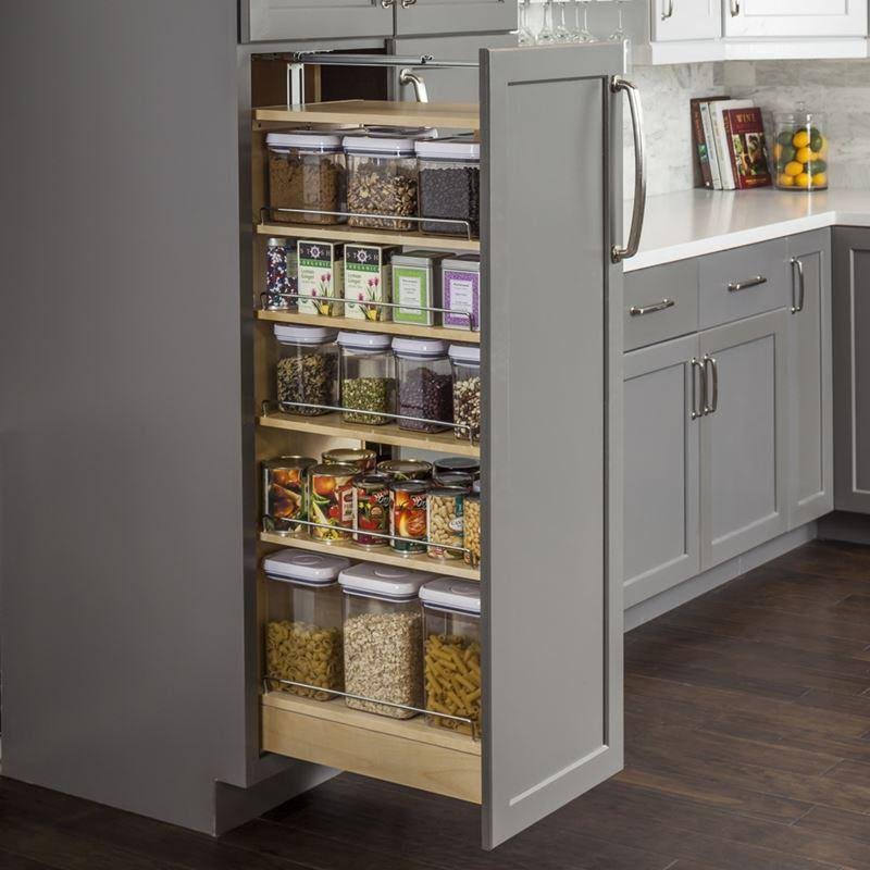 Wood Pantry Cabinet Pullout 5-1/2x22 x 22-1/4x22 x 53x22 GJC6_Z4LGW64