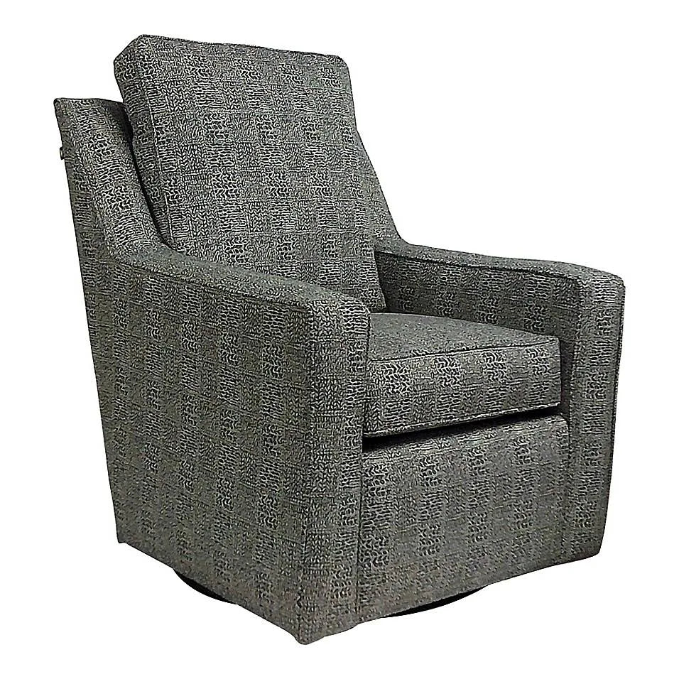 The 1st Chair Ellis Swivel Glider in Charcoal Shell Black QMT5_C5BFE61