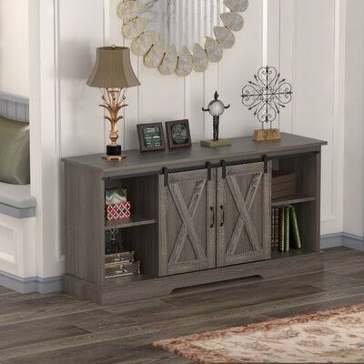 Abrin TV Stand for TVs Up to 65x22 Gracie Oaks Color: Gray UTG5_K9BNL24