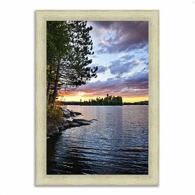 &Lake of The Two Rivers& Framed Photographic Print Millwood Pines Format: Whitewash Weathered Framed, Size: 36x22 H x 24x22 W x  XMI5_R6AUP39