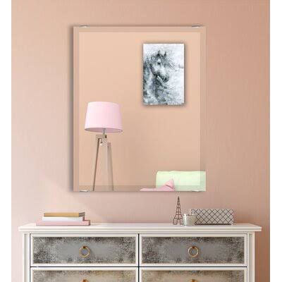 Stephany Beveled Frameless Accent Mirror Wrought Studio Size: 38x22 H x 31x22 W KPT4_D9GPM99