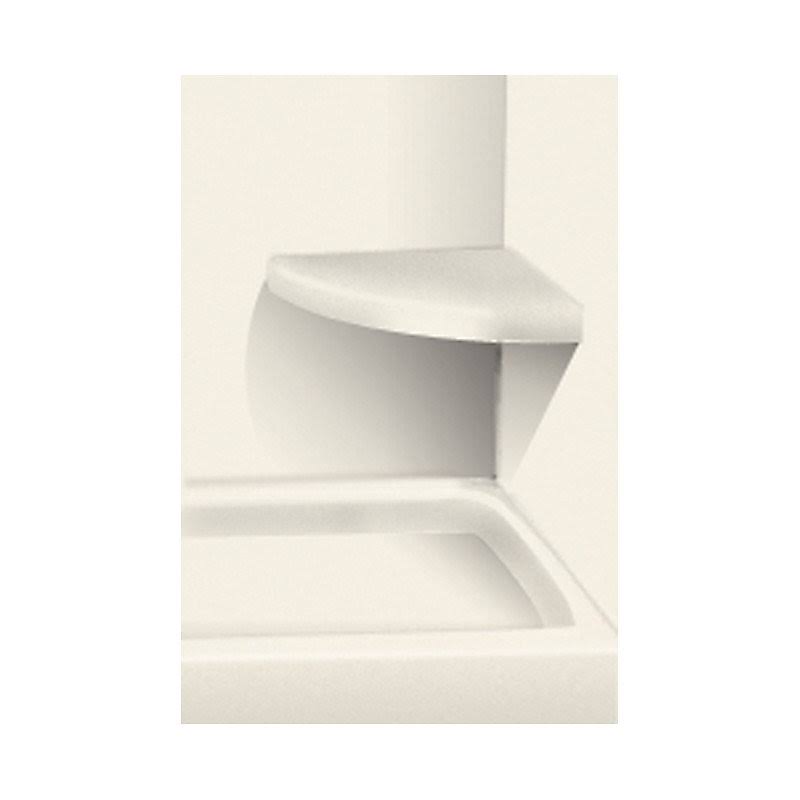 Transolid Decor 14-in x 14-in Solid Surface Wall-Mount Corner Shower Seat in Cameo WAE5_H6FQX68