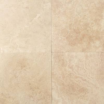 American Olean Stone Source Travertine 12 x 12 Tumbled Mediterranean Ivory Tile  Stone HNM8_H0FDG75