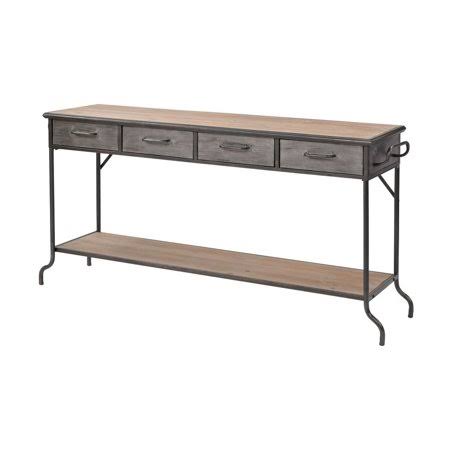 Stony Fields - Transitional Style w/ ModernFarmhouse inspirations - Fir Wood and Metal Console - 31, Gray JZD5_C1PLJ87