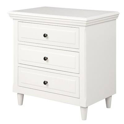 3-Drawer Nightstand Storage Wood Cabinet for Kids Harriet Bee JGL1_E3VBO04