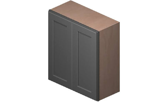 Wilora Hawthorne Shaker Grey 27x22 x 30x22 x 12x22 2 Doors, 2 Shelves Wall Cabinet | High-Density Fiberboard (HDF) SG-W2730 JRM9_L7IWJ27