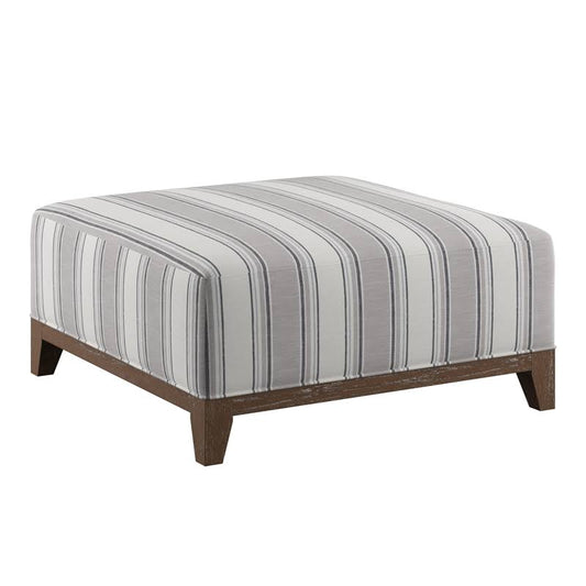 Wallace  Bay Marcelle Stone Gray Square Ottoman with Wood Legs PNV0_N4JXN71