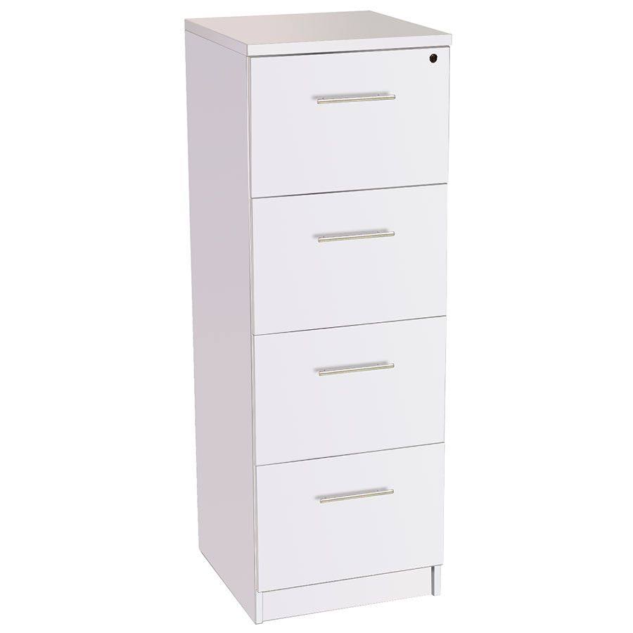 100 Series White 4 Drawer Vertical File Cabinet HAW3_M8ZOG76